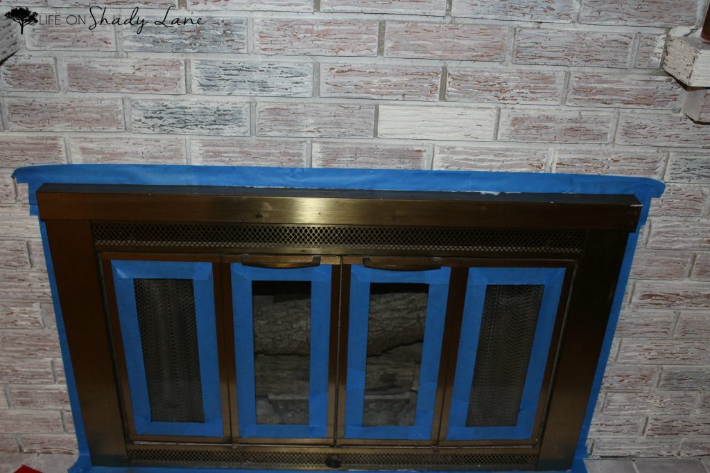 How to Whitewash a Brick Fireplace via Life on Shady Lane blog || Kansas City life, home, and style blogger Megan Wilson shares a step by step fireplace makeover guide! || www.lifeonshadylane.com 