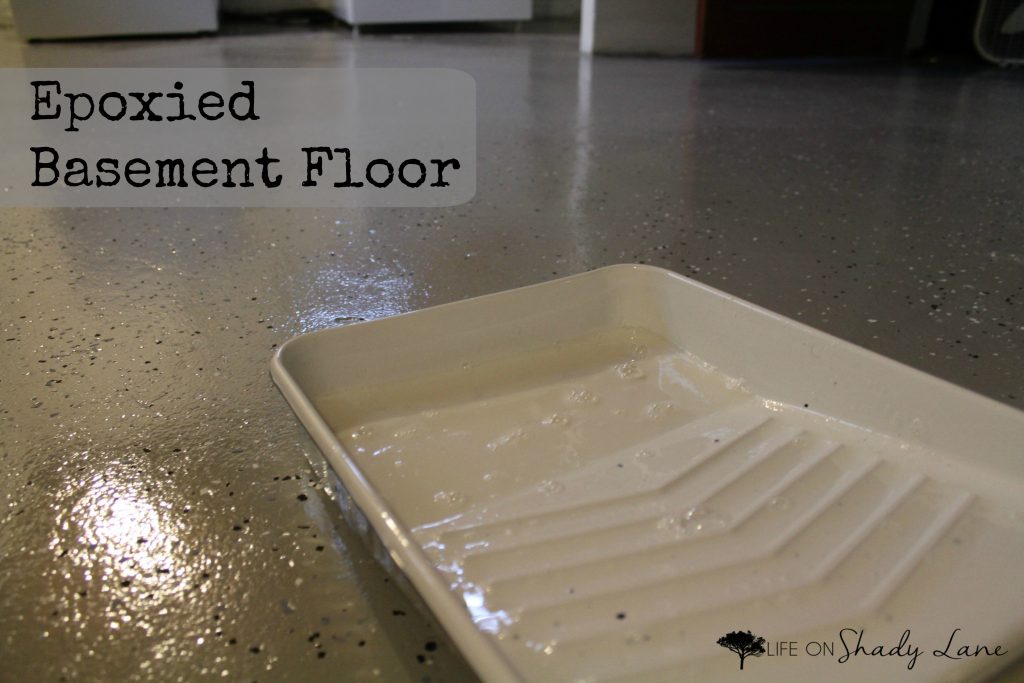 Epoxied basement floor