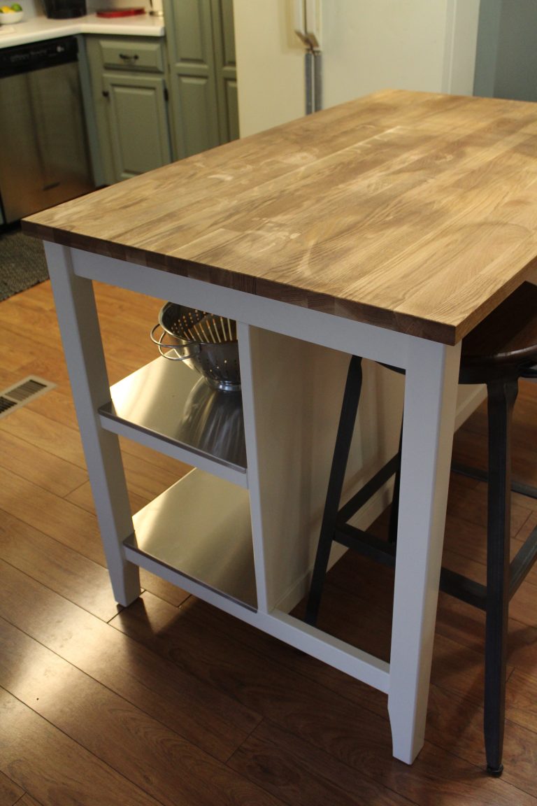 How to Repair a Stained Butcher Block Island - Life on Shady Lane