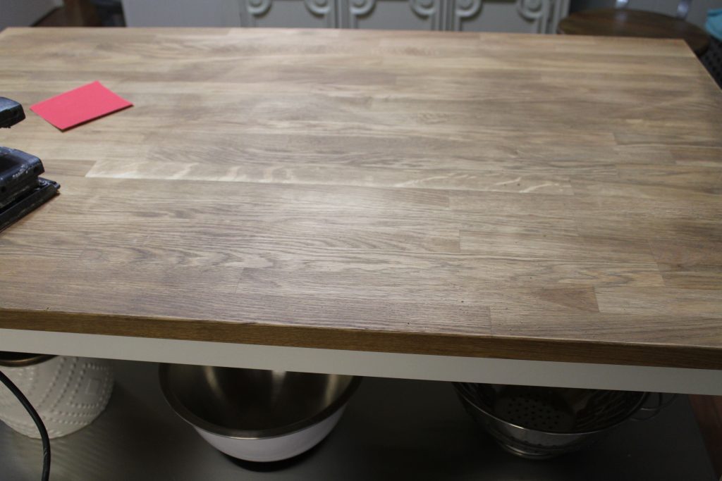 How to repair and refinish a stained butcher block kitchen island