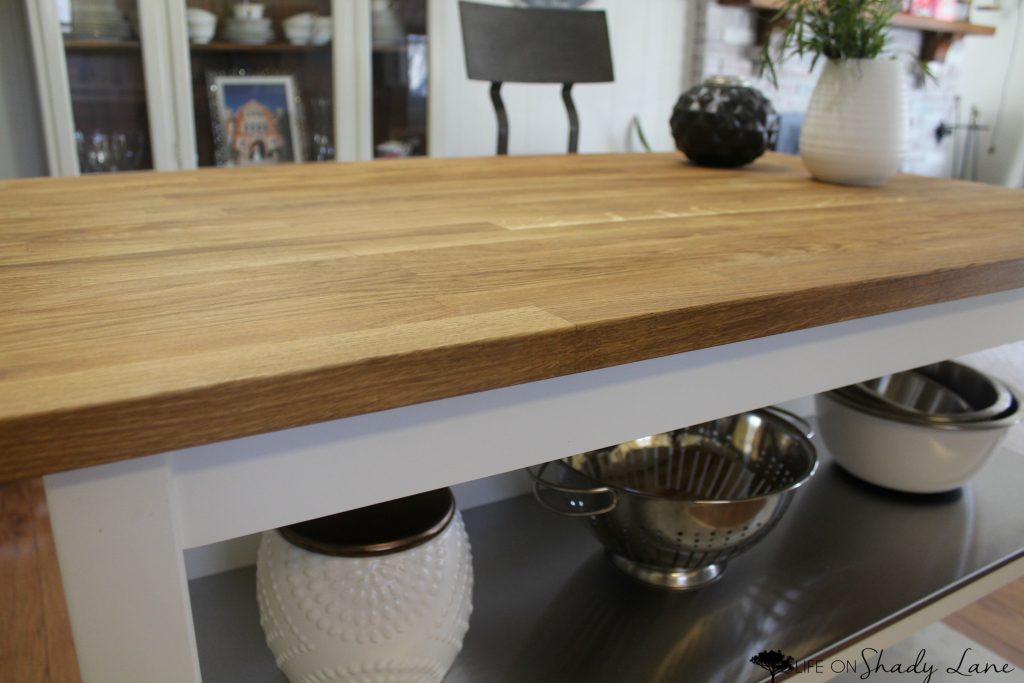 How to repair and refinish a stained butcher block kitchen island