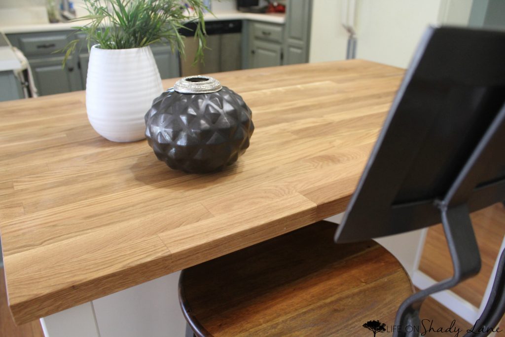 How to repair and refinish a stained butcher block kitchen island