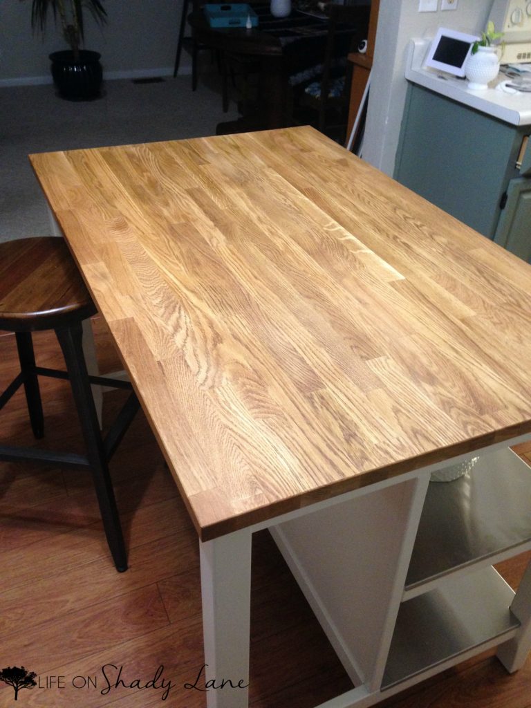 How to repair and refinish a stained butcher block kitchen island