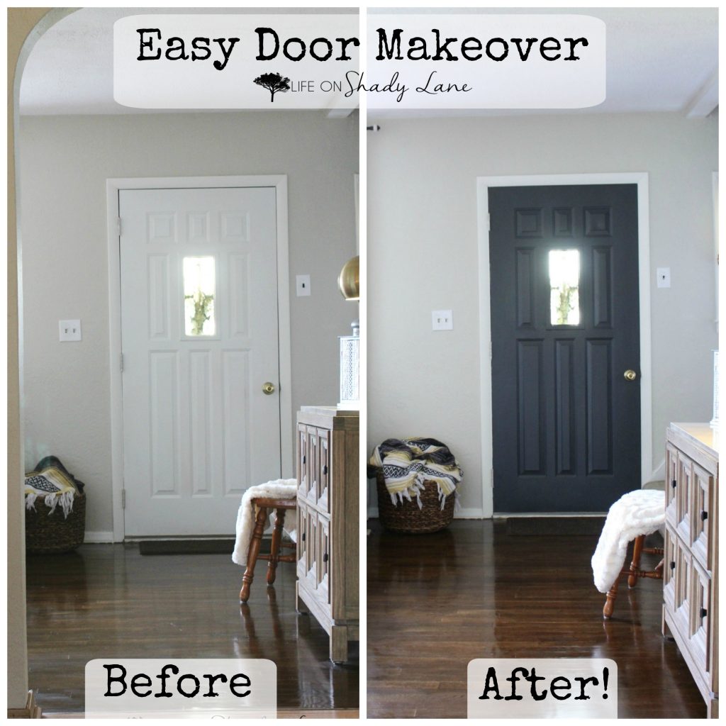 A Modern Farmhouse Door Makeover, Black Interior Doors