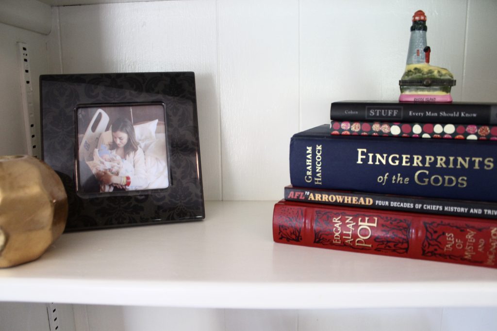 Bookshelf Decor - via Life on Shady Lane blog