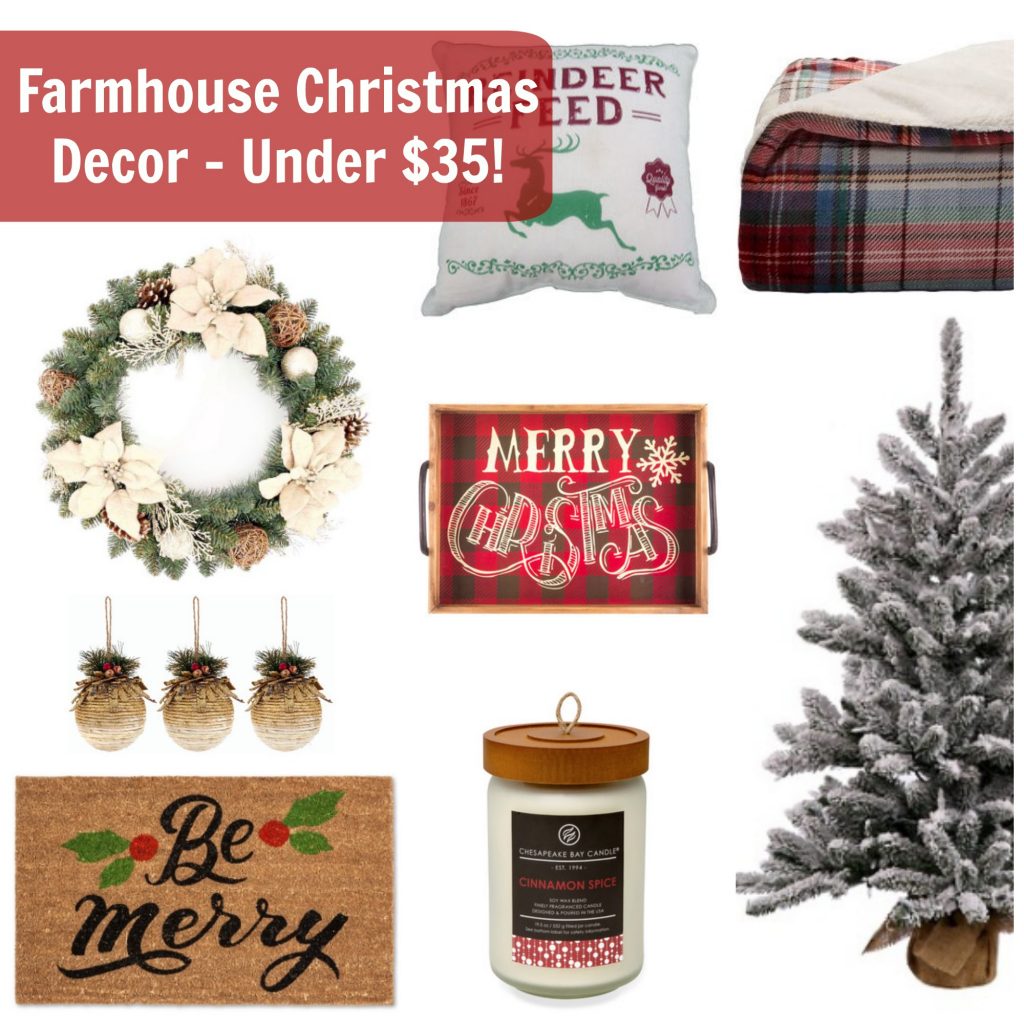 Affordable Farmhouse Christmas Decor via Life on Shady Lane blog