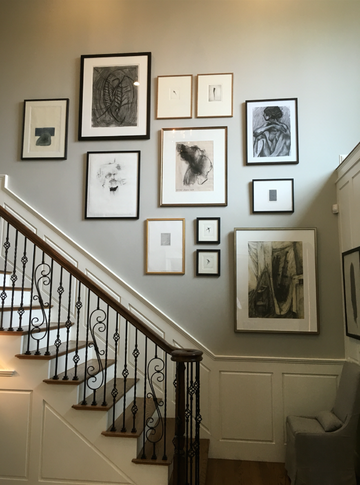 Staircase gallery wall inspiration via Life on Shady Lane blog