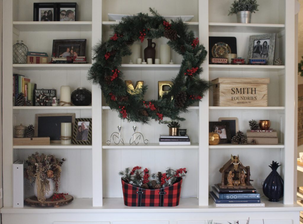 Modern Farmhouse Christmas Dining + Hearth Room via Life on Shady Lane blog