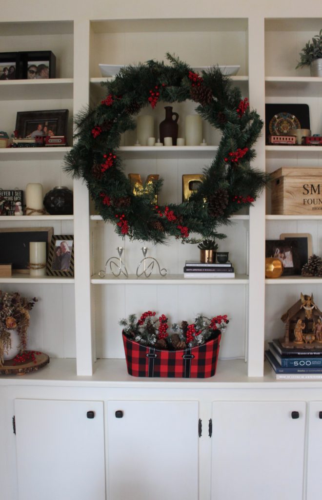 Modern Farmhouse Christmas Dining + Hearth Room via Life on Shady Lane blog