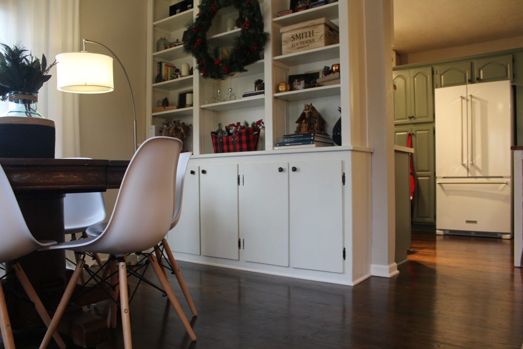 Modern Farmhouse Christmas Dining + Hearth Room via Life on Shady Lane blog