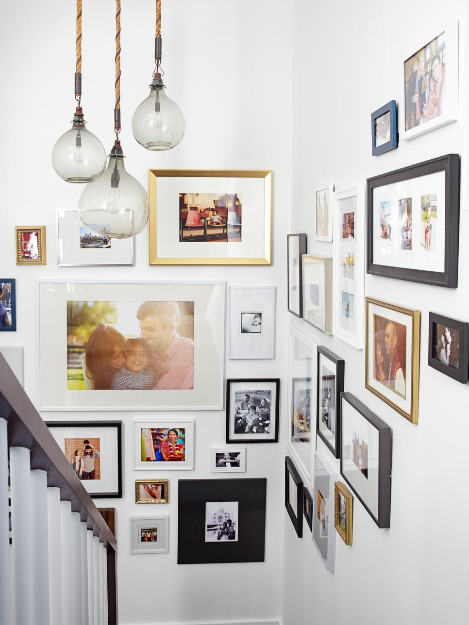 Staircase gallery wall inspiration via Life on Shady Lane blog