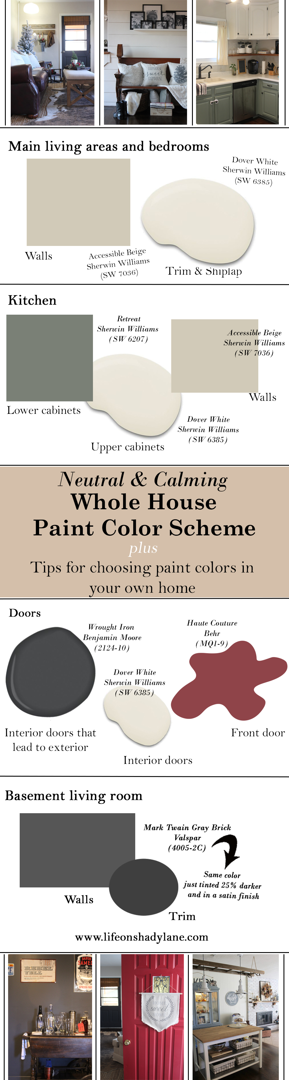 whole house paint color schemes