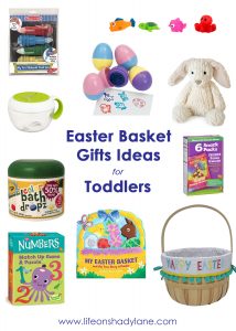 Easter Basket Gift Ideas for Toddlers via Life on Shady Lane blog