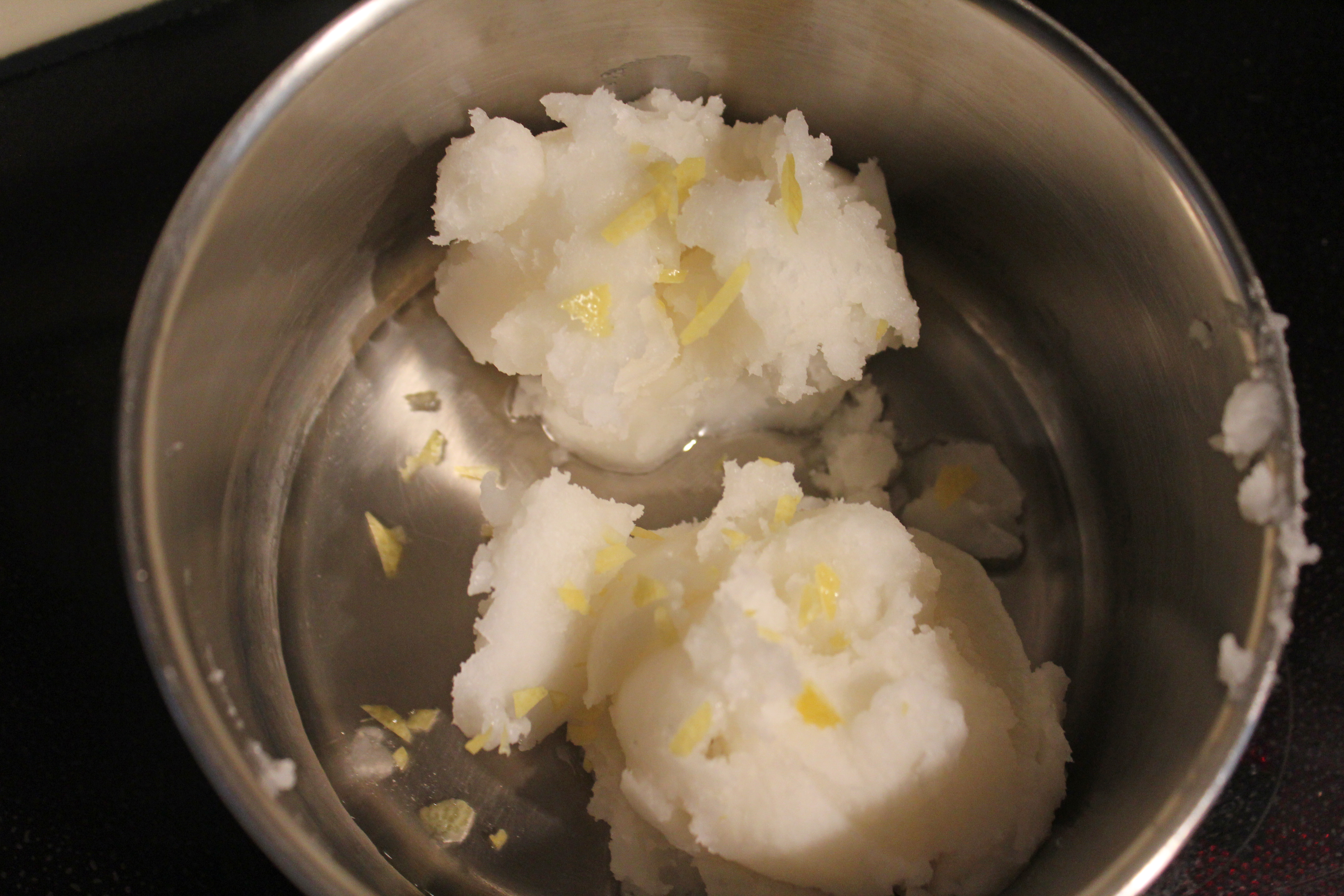 DIY Coconut Oil + Lemon Sugar Scrub via Life on Shady Lane blog