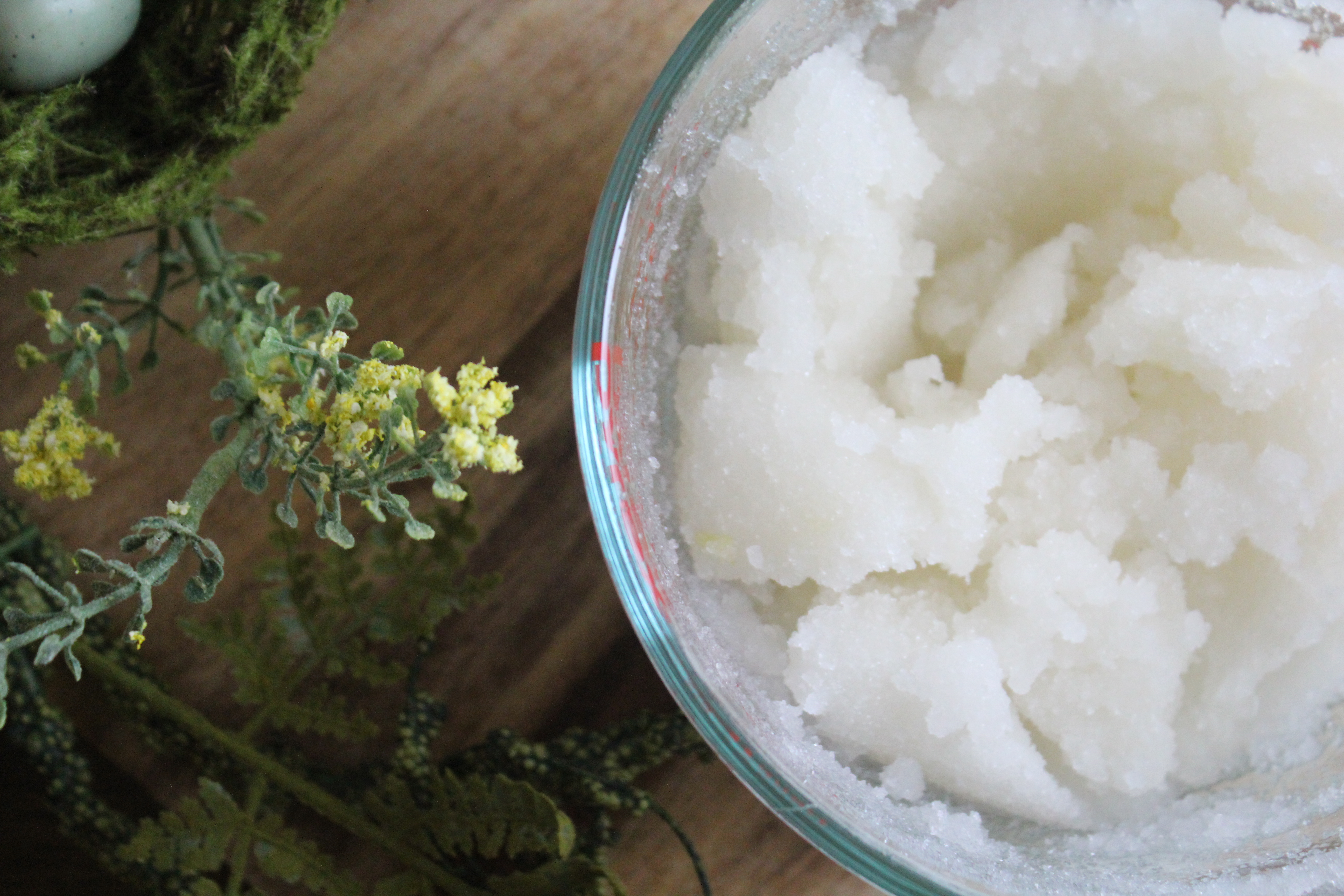 DIY Coconut Oil + Lemon Sugar Scrub via Life on Shady Lane blog