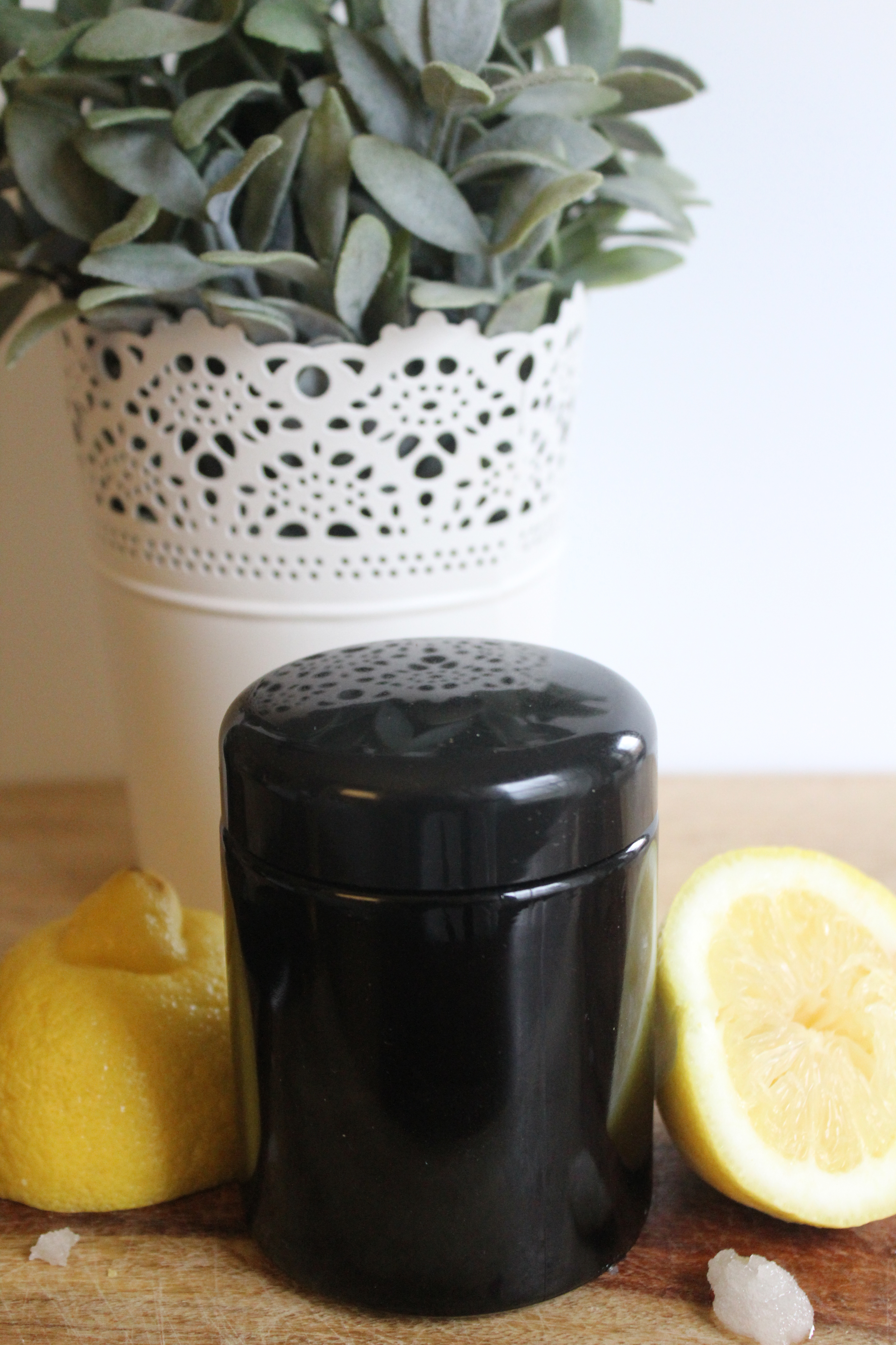 DIY Coconut Oil + Lemon Sugar Scrub via Life on Shady Lane blog