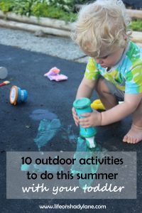 Fun Summer Activities to Keep your Toddler Busy! | Life on Shady Lane