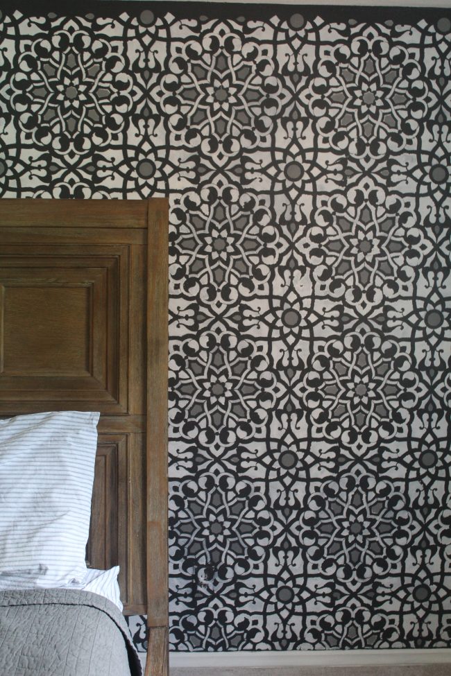 Master Bedroom Progress: Stenciled Wall