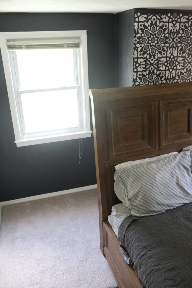 Master Bedroom Progress: Stenciled Wall