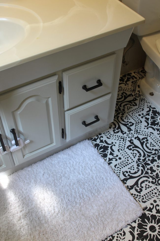 A painted bathroom vanity makeover: before and after! 