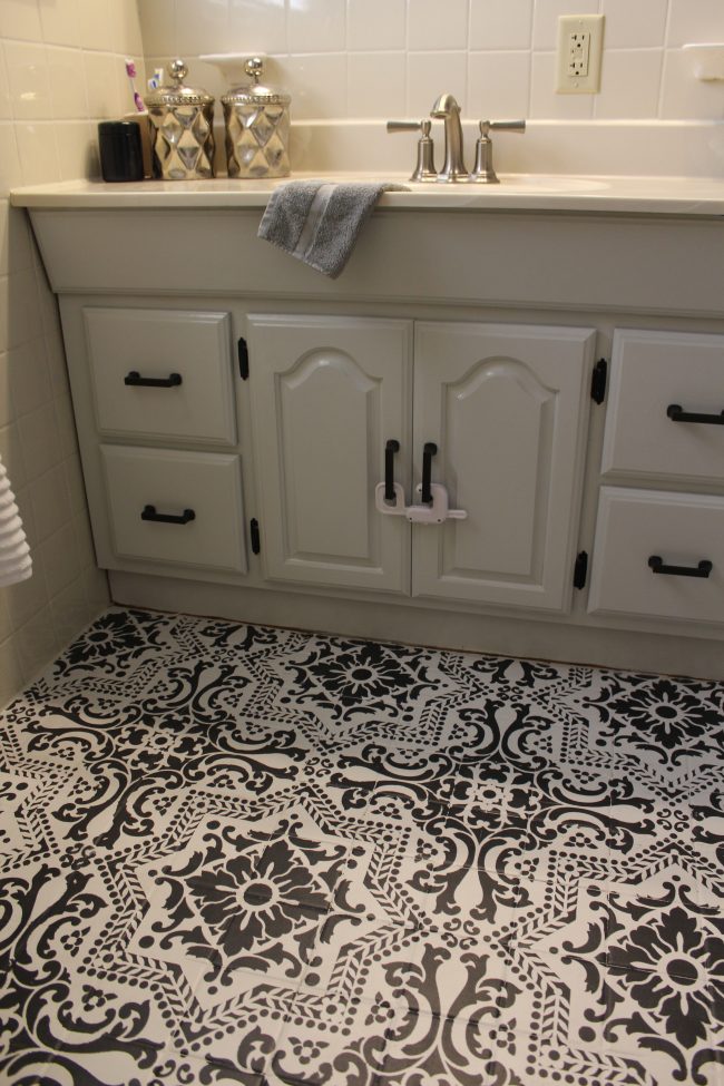 A painted bathroom vanity makeover: before and after! 