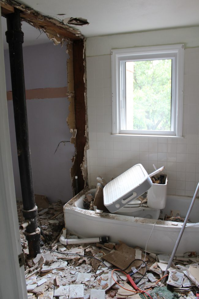 Upstairs Bathroom: Demo Day