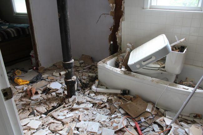 Upstairs Bathroom: Demo Day