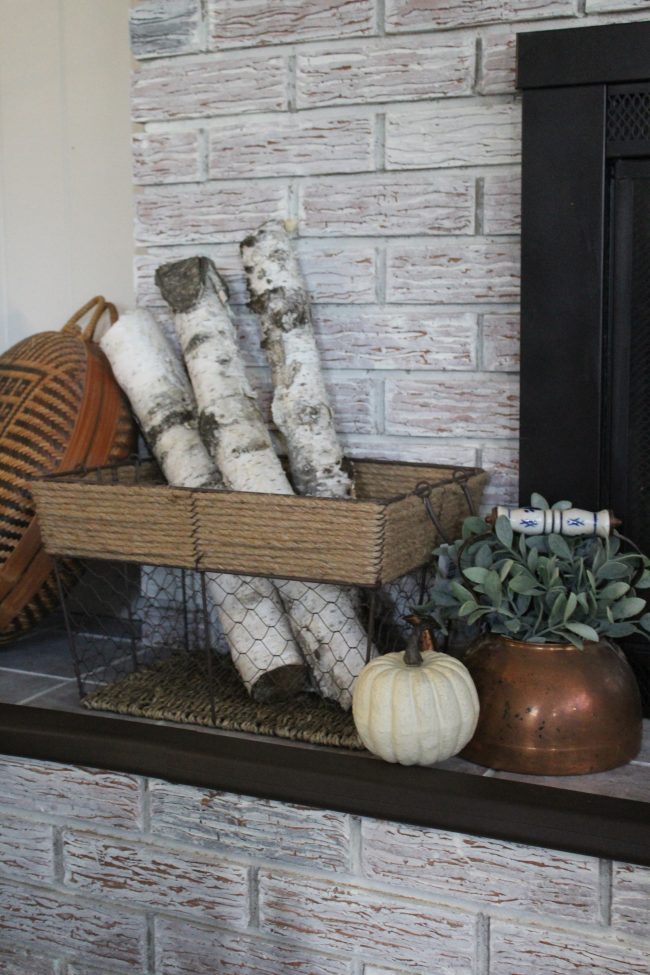 Halloween Mantel with Copper Accents