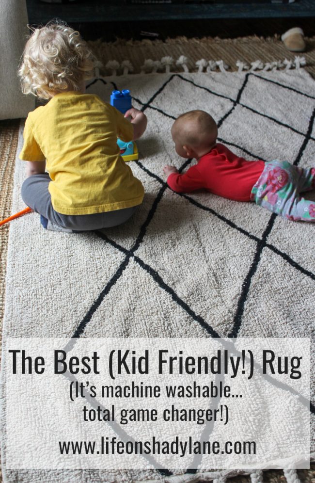 My all time favorite (kid friendly!) rug - it's machine washable!