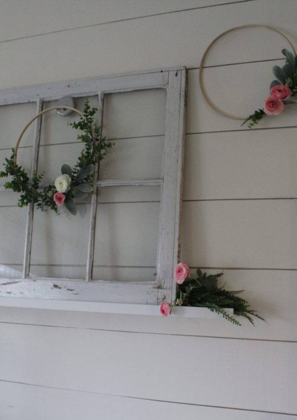 DIY Floral Hoop Wall