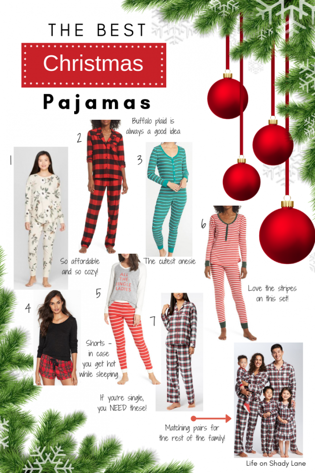 The Best Christmas Pajamas to keep you cozy and looking festive this holiday season! || Life on Shady Lane blog