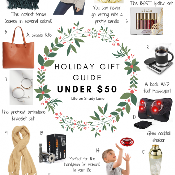 Kansas City Life, Home, and Style blogger Megan Wilson shares her holiday gift guide: under $50 - find the perfect Christmas gift for everyone on your list! || Life on Shady Lane blog
