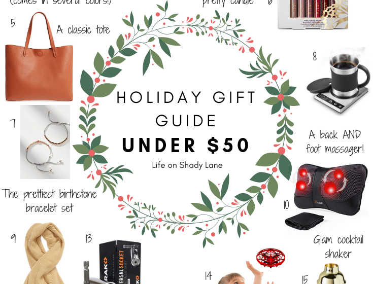 Kansas City Life, Home, and Style blogger Megan Wilson shares her holiday gift guide: under $50 - find the perfect Christmas gift for everyone on your list! || Life on Shady Lane blog