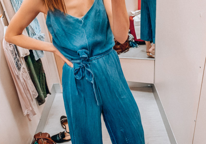 Denim jumpsuit | Casual spring and summer style, spring and summer outfits | Kansas City life, home, and style blogger Megan Wilson shares a Target try-on | March | Life on Shady Lane // @shadylaneblog