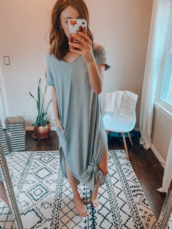 Spring and summer tee shirt dress from AMAZON! | Casual spring and summer fashion. Kansas City life, home, and style blogger Megan Wilson shares her Amazon Finds - March  Affordable cute style that's fun and won't break the bank! #amazon #amazonfashion #amazonclothes #amazonfinds