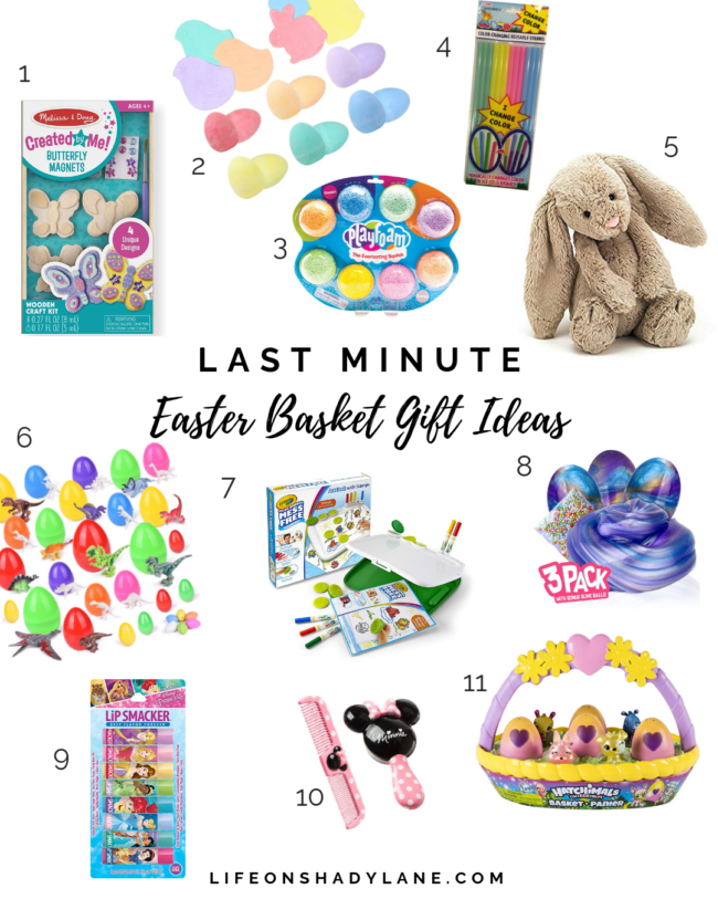 Last minute Easter basket gift ideas - a bunch of items you can still get IN TIME for Easter! || Kansas City life, home, and style blogger Megan Wilson shares several last minute Easter Basket gift ideas for kids