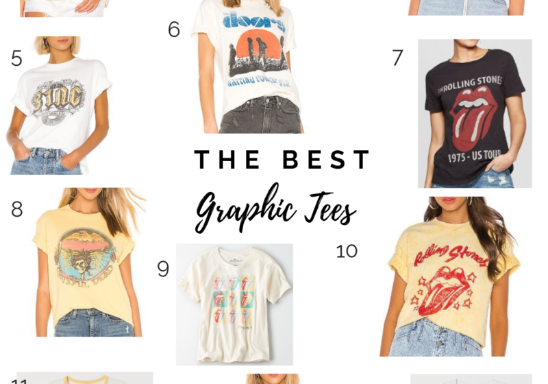 A roundup of the best graphic tees // Kansas City life, home, and style blogger Megan Wilson shares her favorite graphic and band tees from around the web! #graphictee #teeshirt