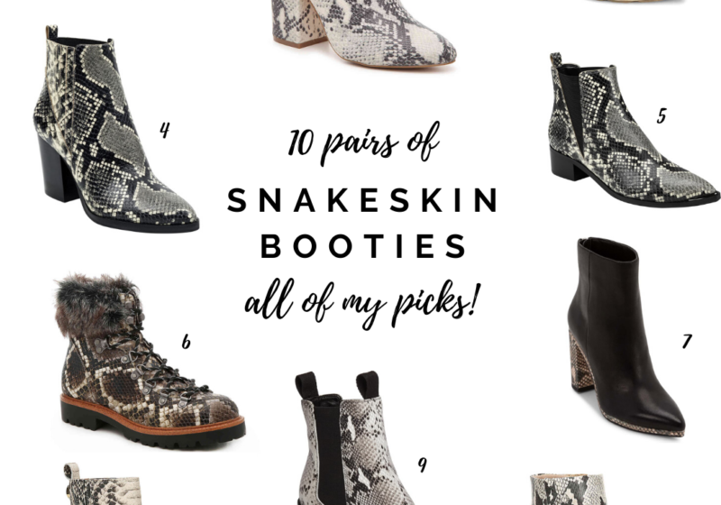 10 pairs of snakeskin booties to wear this fall and winter! | Kansas City life, home, and style blogger Megan Wilson shares 10 of her picks !