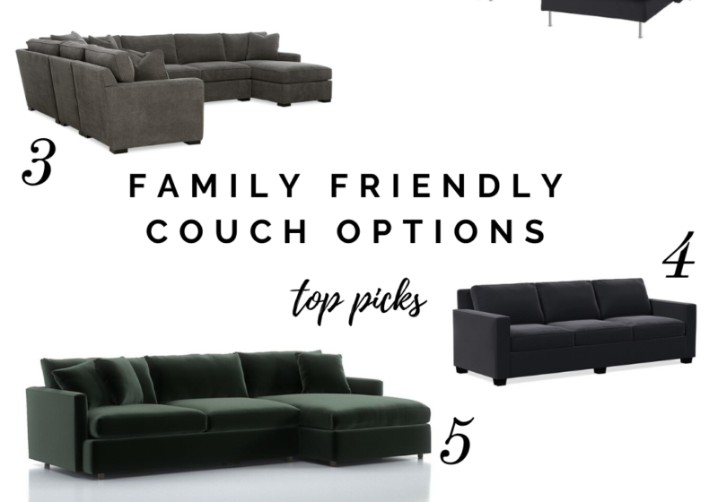 6 of the most family friendly, well-reviewed couches // Kansas City life, home, and style blogger Megan Wilson shares six durable, family-friendly couches that are pretty and also comfortable!