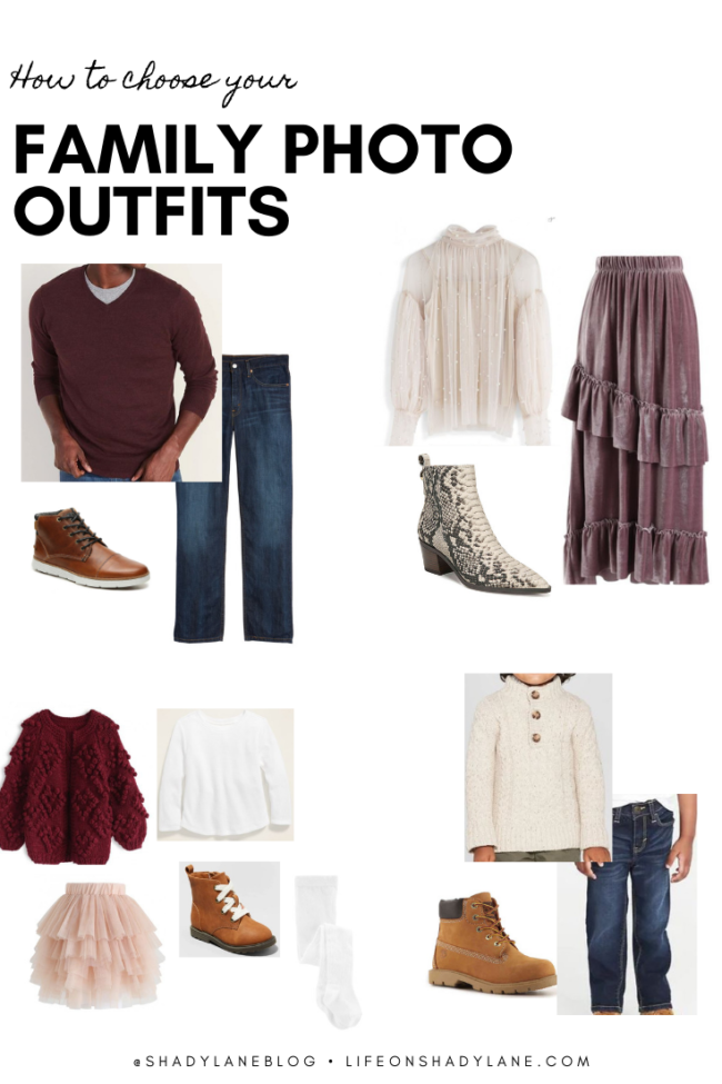 Family photo outfit ideas for fall, christmas, holidays! // Kansas City life, home, and style blogger Megan Wilson shares several coordinating outfit ideas for your family photos