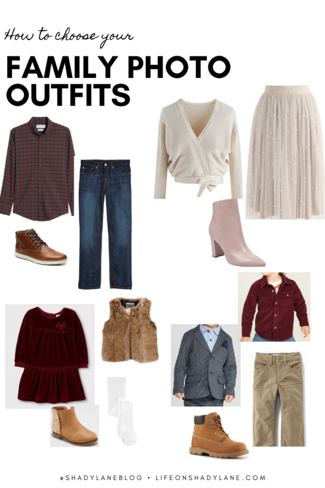 Family photo outfit ideas for fall, christmas, holidays! // Kansas City life, home, and style blogger Megan Wilson shares several coordinating outfit ideas for your family photos