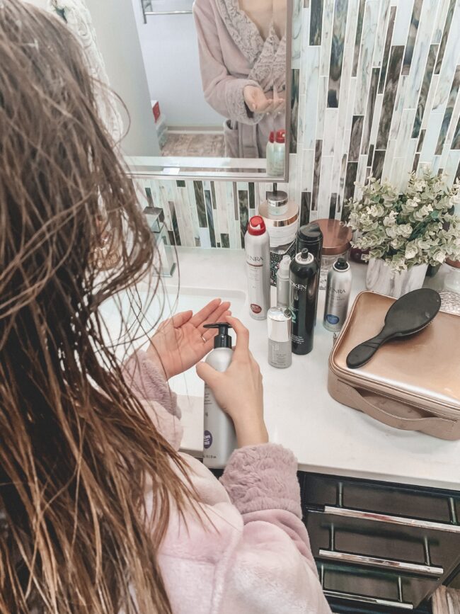 How to get (and maintain) shiny, healthy hair at home - the best products for curled or straight hair || Kansas City life, home, and style blogger Megan Wilson shares her tips