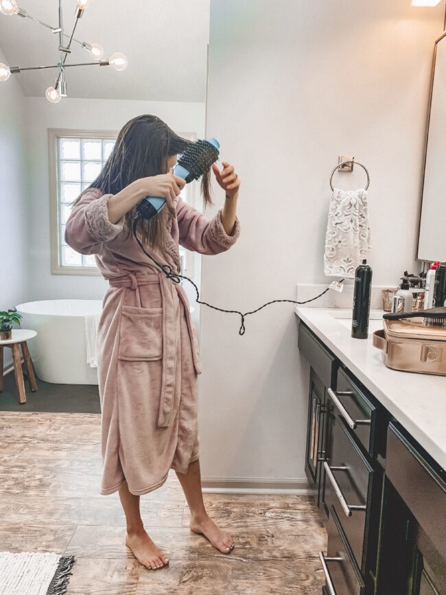 How to get (and maintain) shiny, healthy hair at home - the best products for curled or straight hair || Kansas City life, home, and style blogger Megan Wilson shares her tips