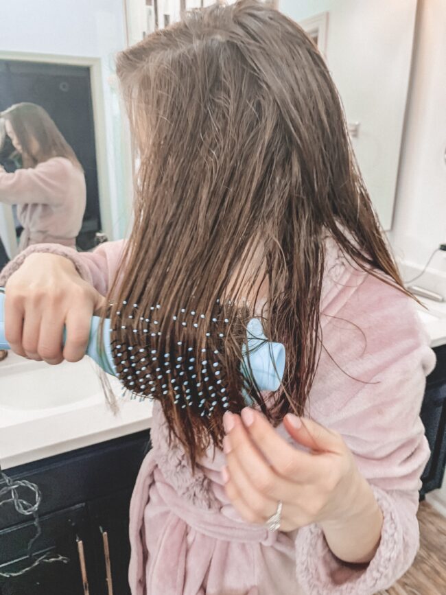 How to get (and maintain) shiny, healthy hair at home - the best products for curled or straight hair || Kansas City life, home, and style blogger Megan Wilson shares her tips