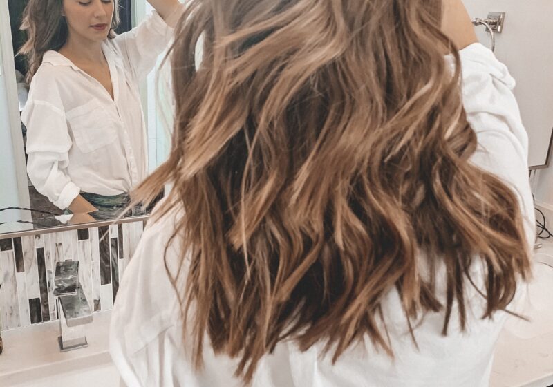 How to get (and maintain) shiny, healthy hair at home - the best products for curled or straight hair || Kansas City life, home, and style blogger Megan Wilson shares her tips