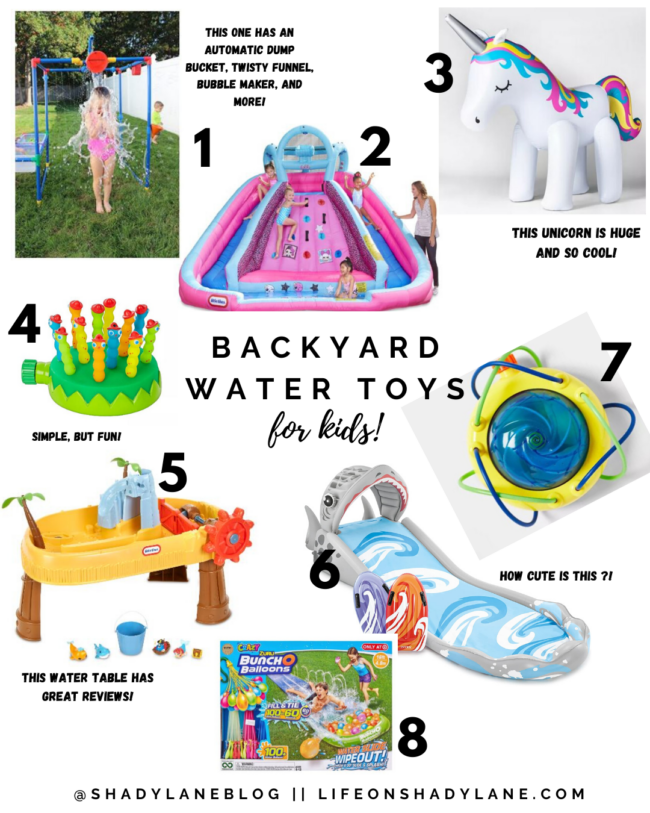 8 Backyard water toys that your kids will LOVE this summer! || Kansas City life, home, and style blogger shares all of her picks!