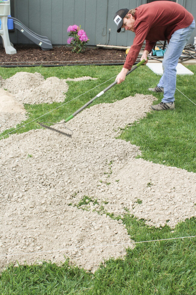 DIY paver patio and firepit - How to build your own patio and firepit! Patio with grass between pavers || Kansas City life, home, and style blogger Megan Wilson shares how to build your own patio and fire pit! 