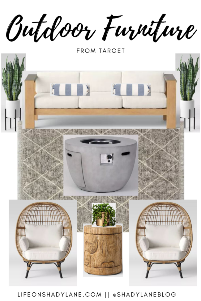Backyard patio designs || Outdoor furniture from Target || Kansas City life, home, and style blogger Megan Wilson shares patio ideas on a budget