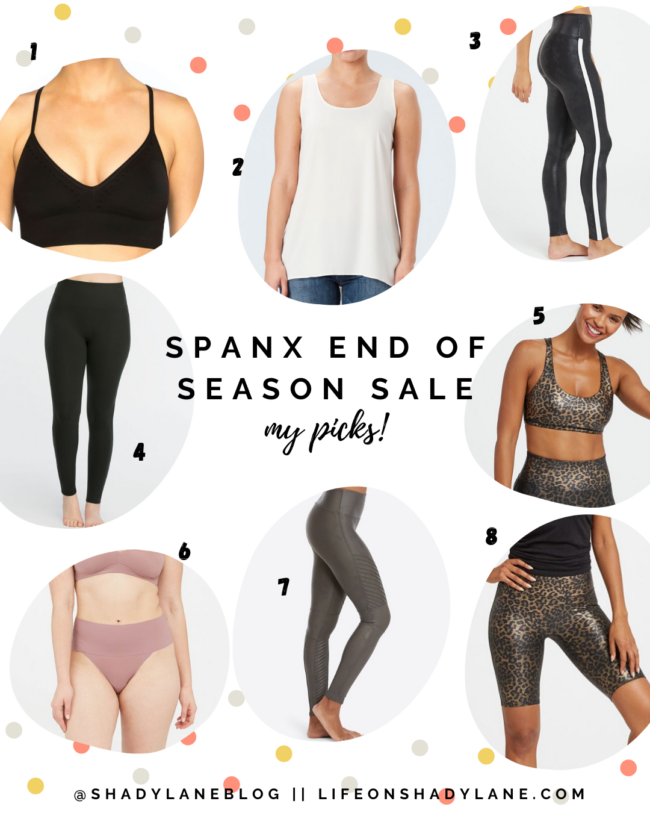 Athleisure and workout clothes, spanx leather leggings and athleisure outfit || SPANX end of season sale || Kansas City life, home, and style blogger Megan Wilson shares her top picks from the SPANX end of season sale