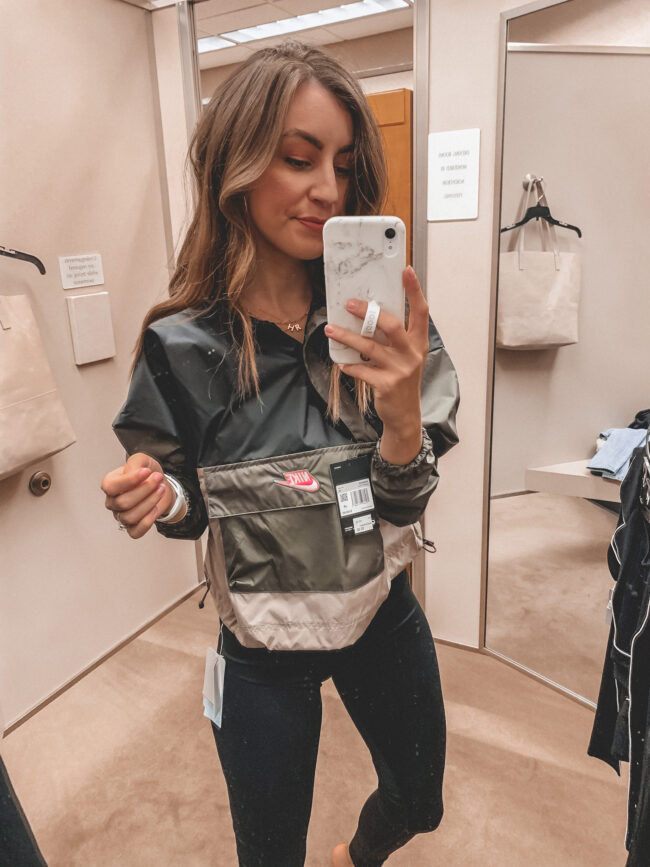 NIKE anorak jacket and zella leggings | Nordstrom Anniversary Sale 2020 try-on haul and shopping guide | @shadylaneblog